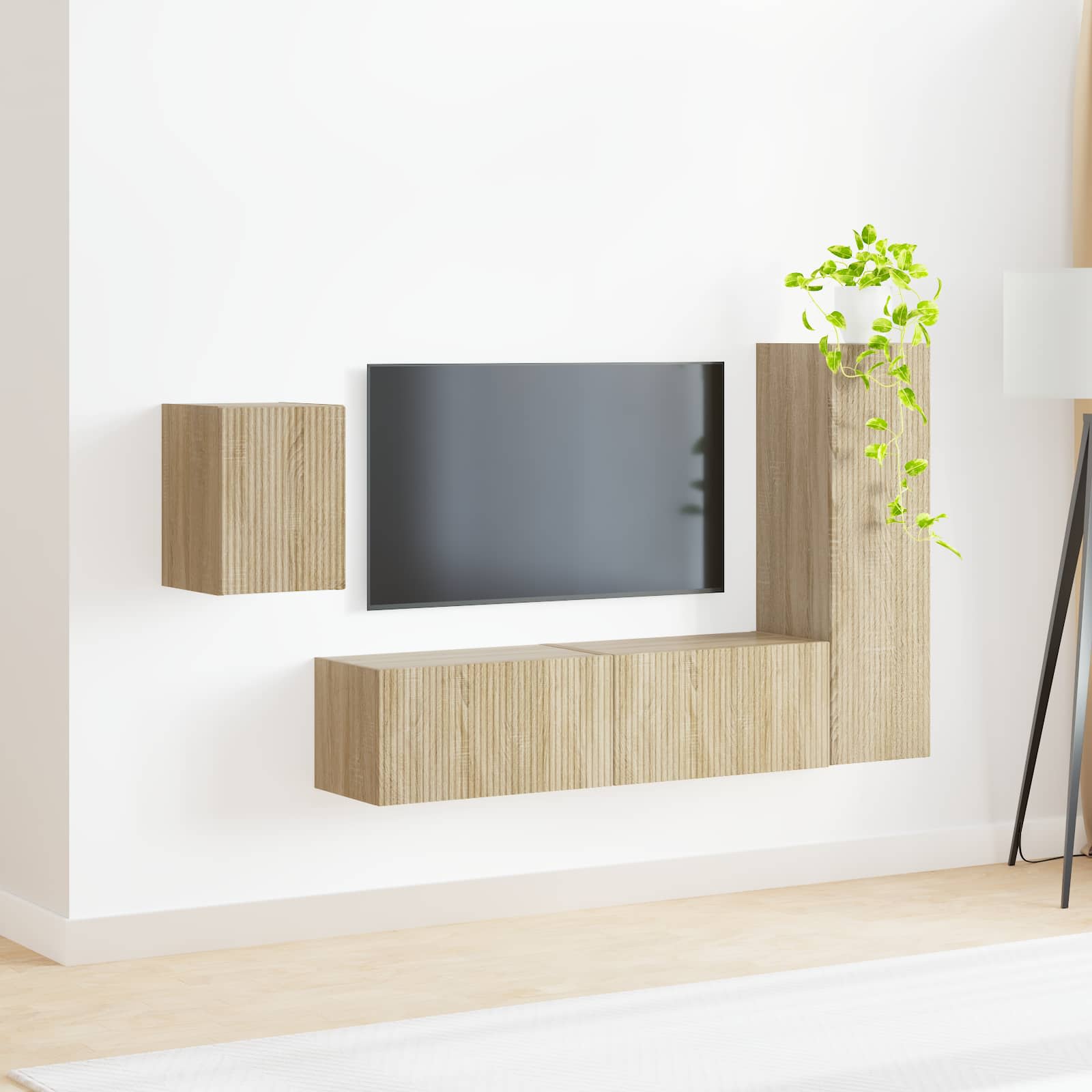 Set mobile TV 4 pcs Rovere Sonoma Legno multistrato 3408999