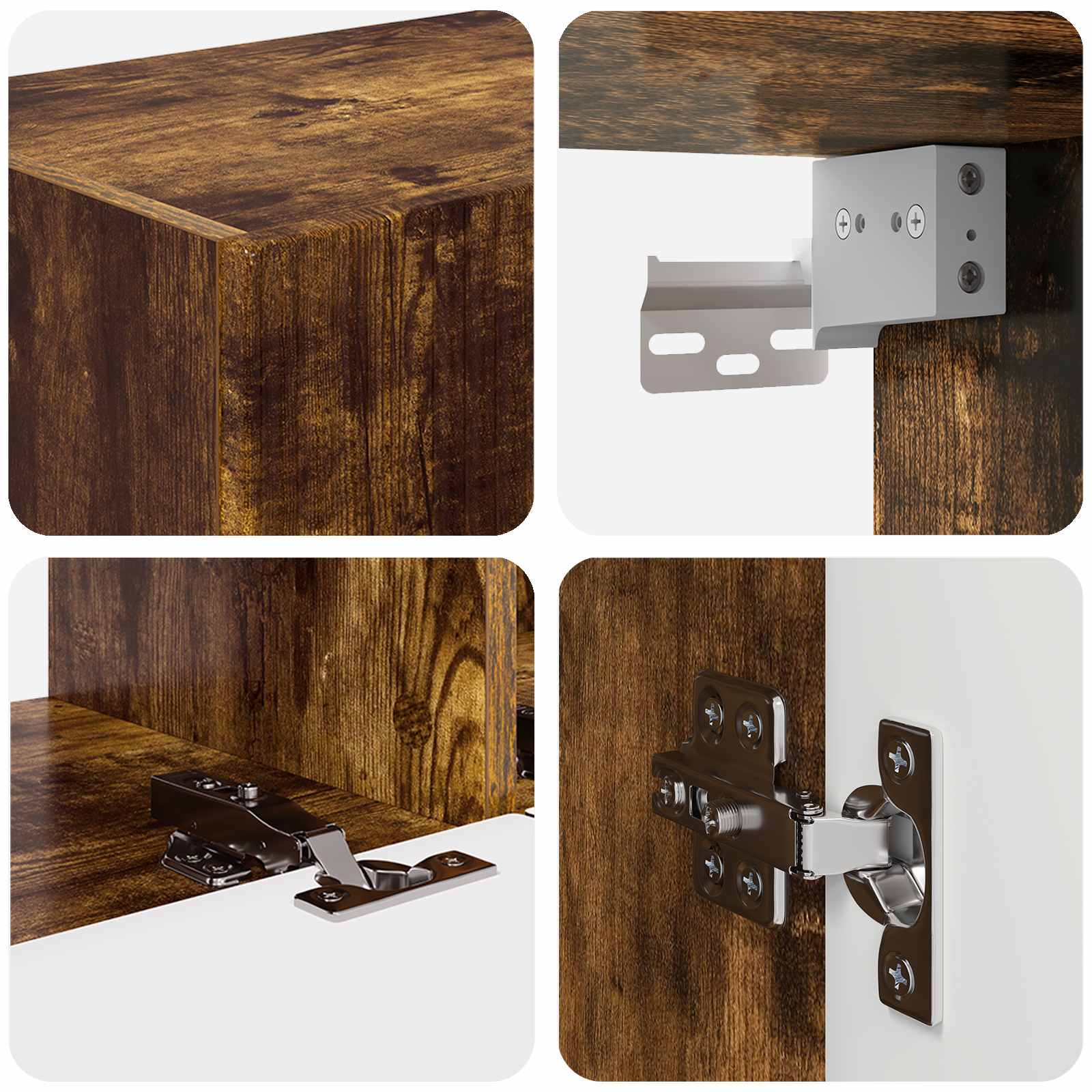 Set mobile TV 3 pcs Rovere fumé Legno multistrato 3409011