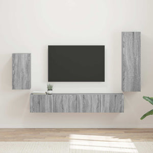 Set mobile TV 3 pcs Grigio Sonoma Legno multistrato 3409012