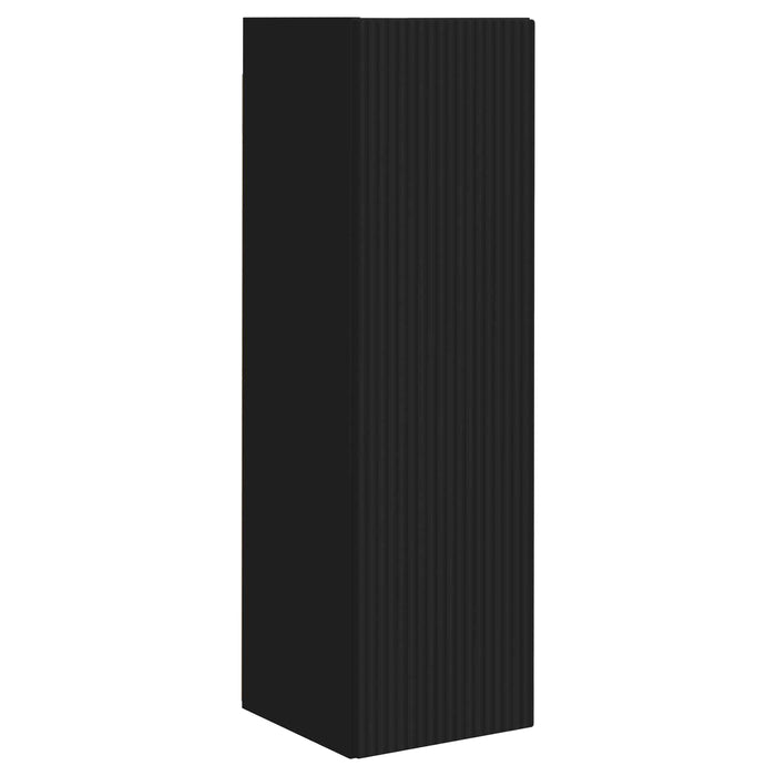 Set mobile TV Montaggio a parete 4 pcs Nero Legno multistrato 3409025