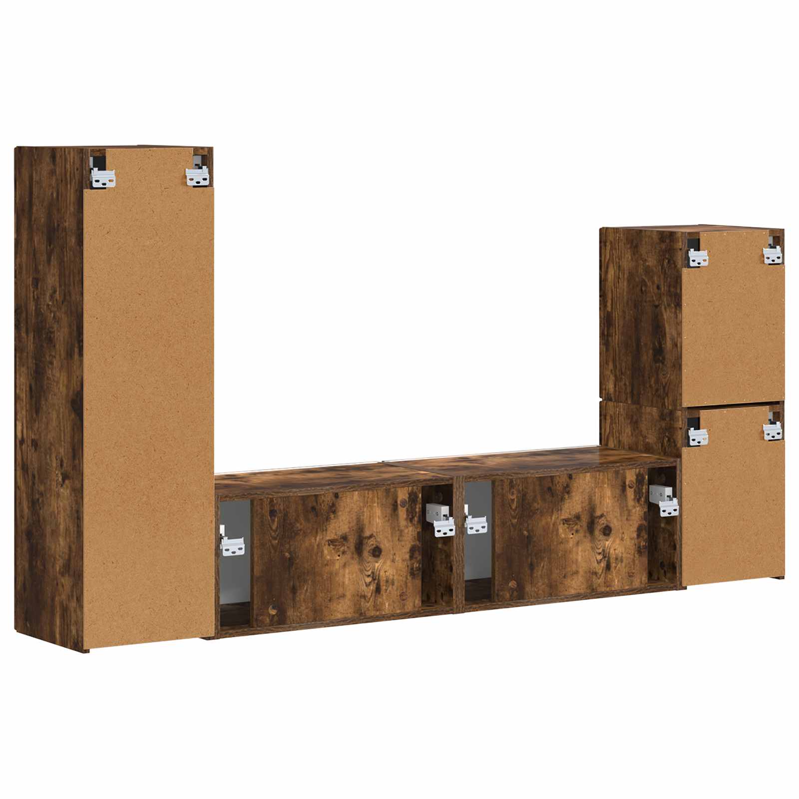 Set mobile TV 4 pcs Rovere fumé Legno multistrato 3409029