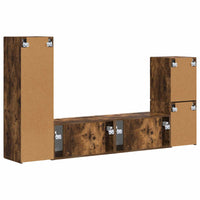 Set mobile TV 4 pcs Rovere fumé Legno multistrato 3409029