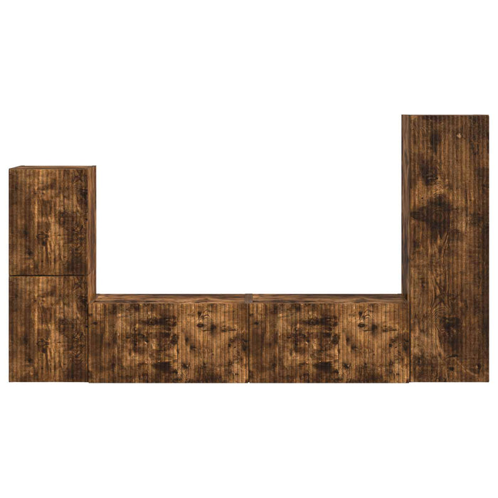 Set mobile TV 4 pcs Rovere fumé Legno multistrato 3409029