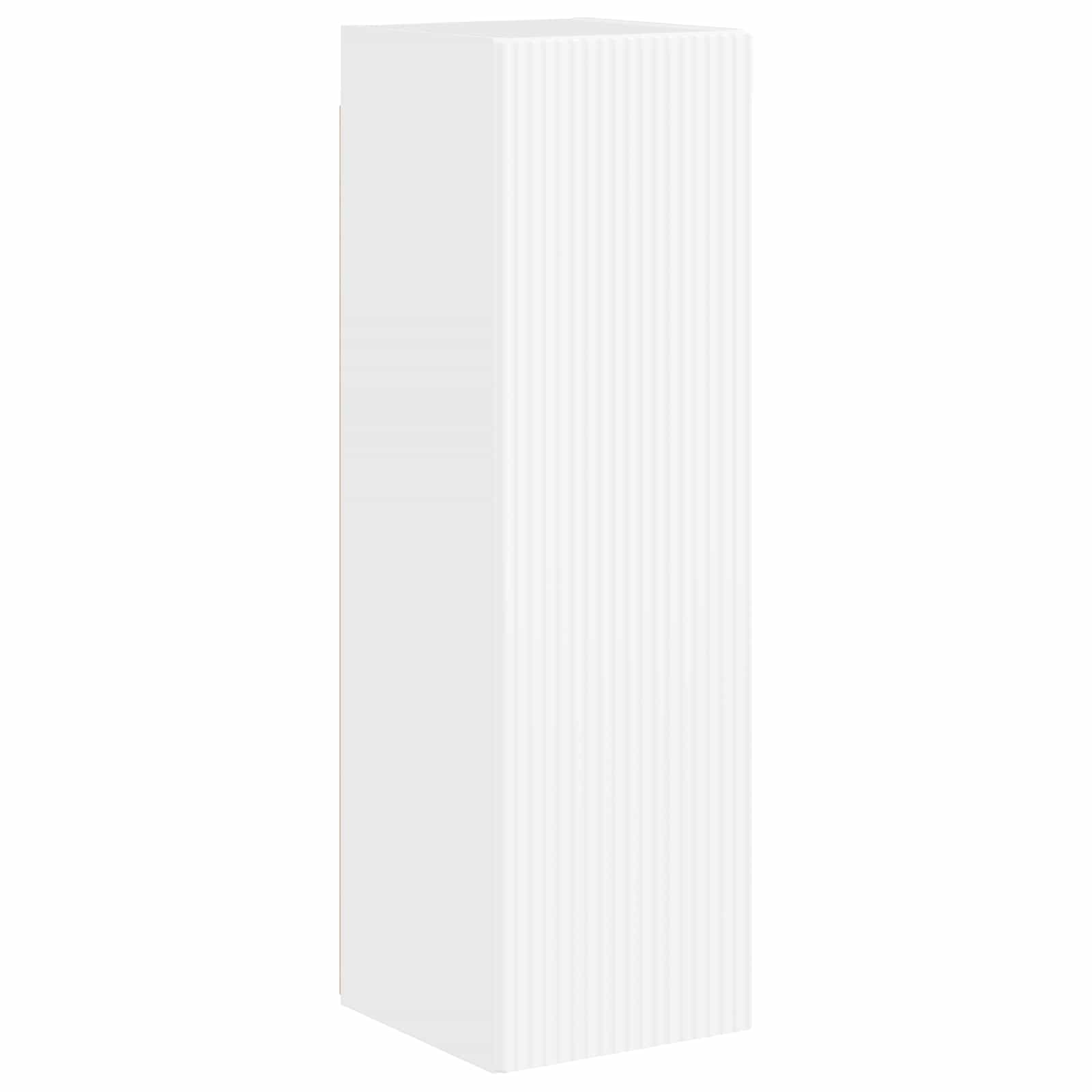 Set mobile TV 4 pcs Bianco Lucido Legno multistrato 3409037