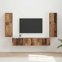 Set mobile TV 4 pcs Legno vecchio Legno multistrato 3409040