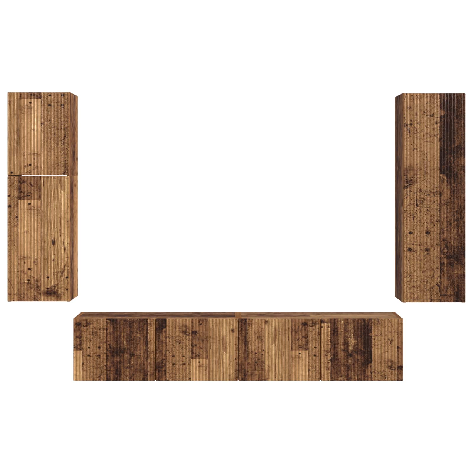 Set mobile TV 4 pcs Legno vecchio Legno multistrato 3409040