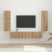 Set mobile TV 4 pcs Rovere artigianale Legno multistrato 3409041