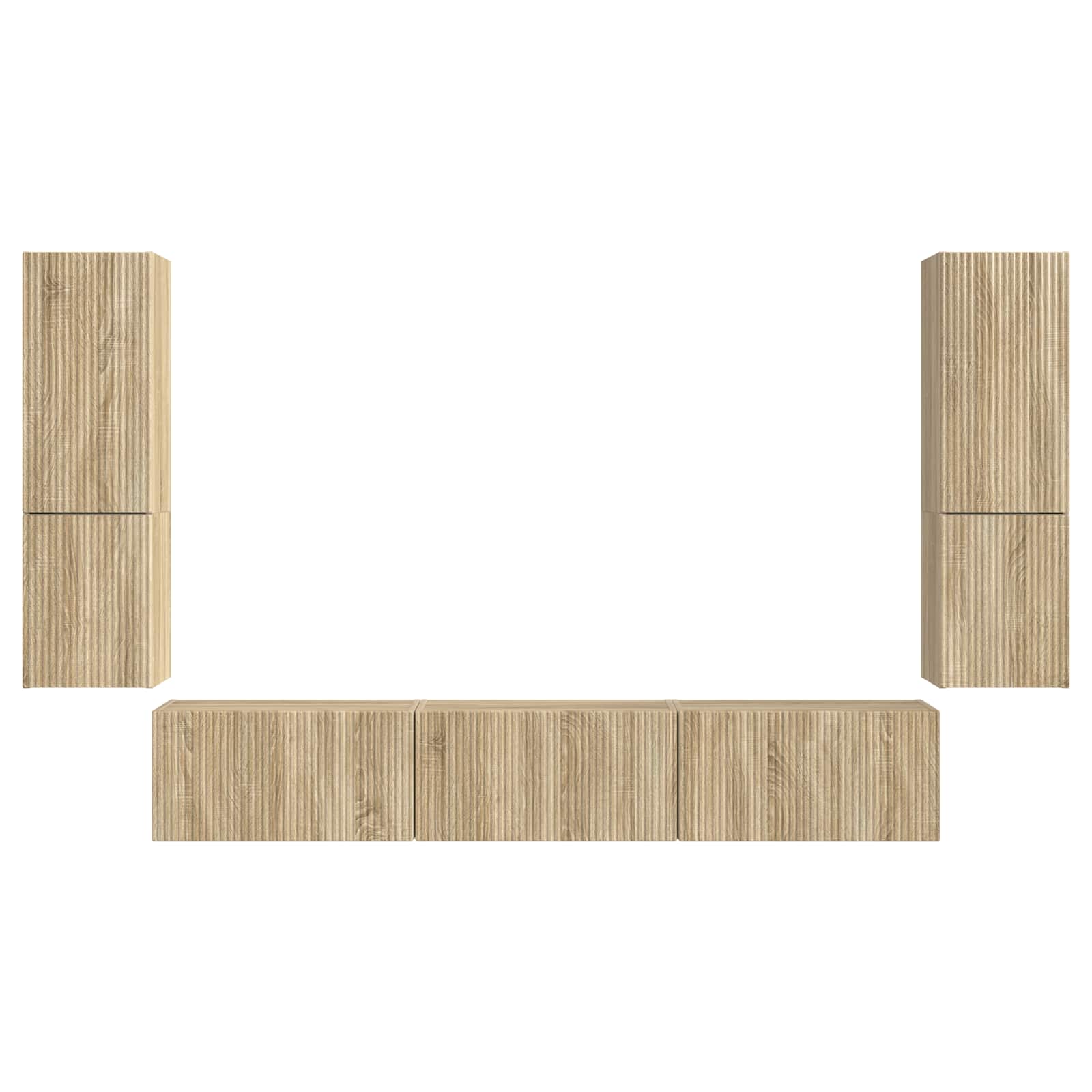 Set mobile TV 4 pcs Rovere Sonoma Legno multistrato 3409044