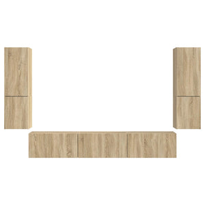 Set mobile TV 4 pcs Rovere Sonoma Legno multistrato 3409044