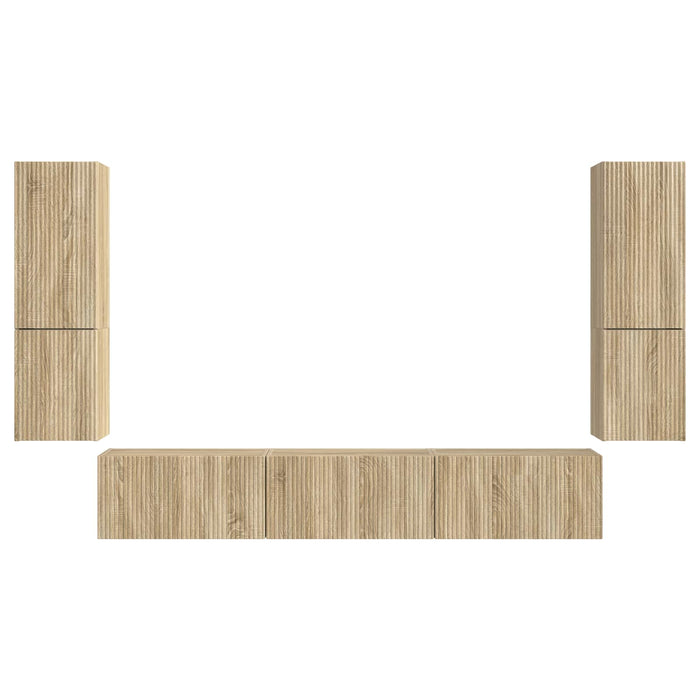 Set mobile TV 4 pcs Rovere Sonoma Legno multistrato 3409044