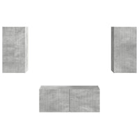 Set mobile TV 6 pcs Grigio cemento Legno multistrato 3409063