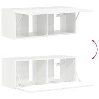 Set mobile TV 6 pcs Bianco Lucido Legno multistrato 3409064