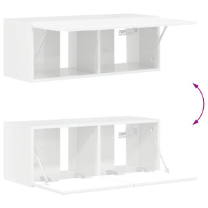 Set mobile TV 6 pcs Bianco Lucido Legno multistrato 3409064