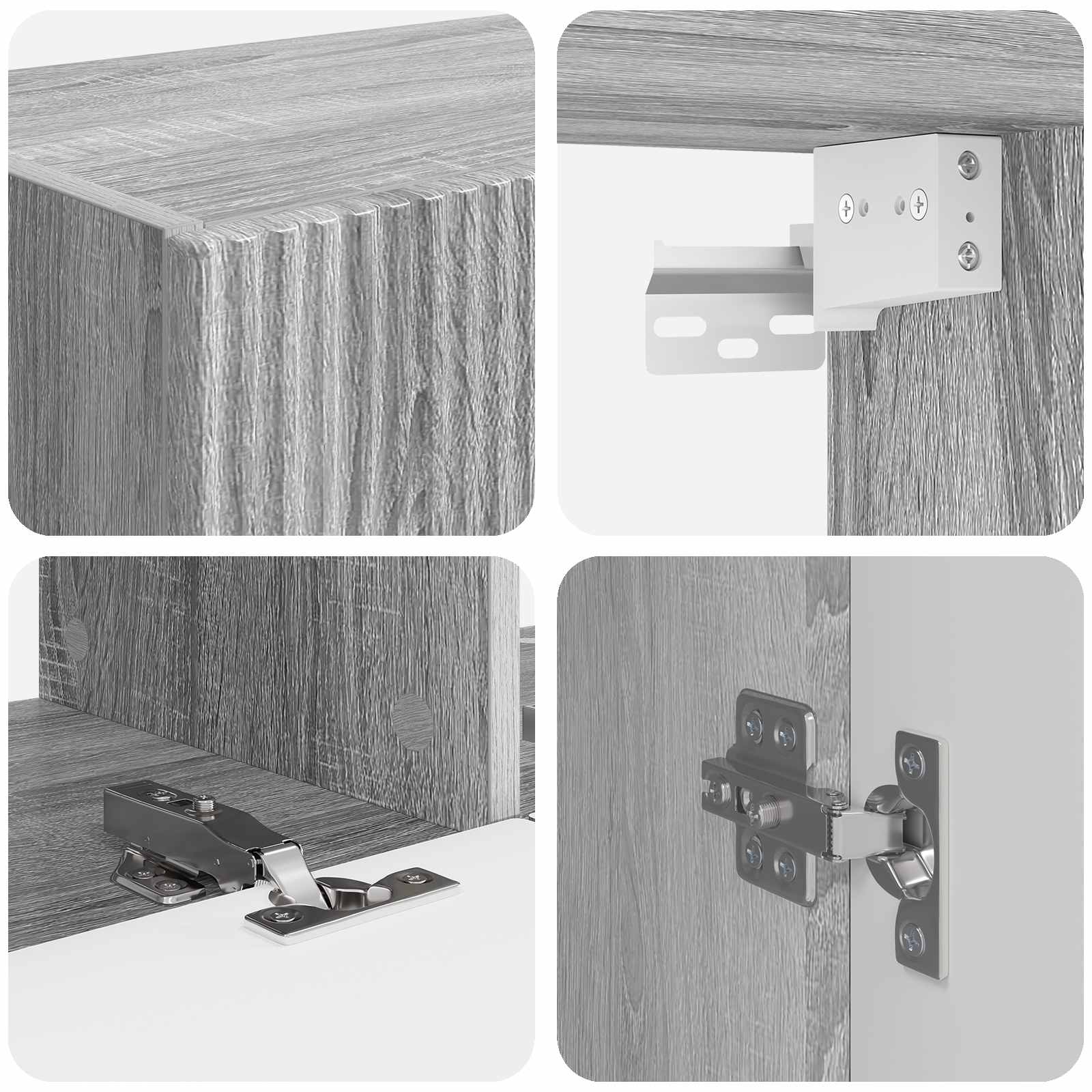 Set mobile TV 6 pcs Grigio Sonoma Legno multistrato 3409066