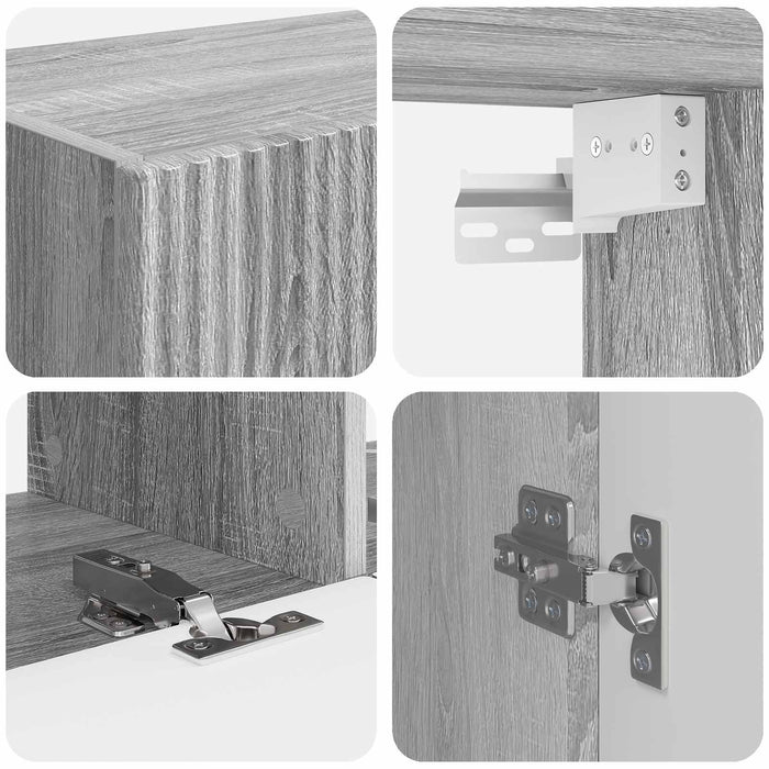 Set mobile TV 6 pcs Grigio Sonoma Legno multistrato 3409066