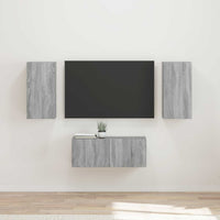 Set mobile TV 6 pcs Grigio Sonoma Legno multistrato 3409066