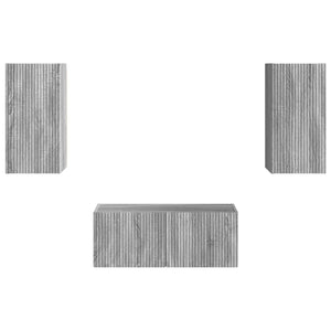 Set mobile TV 6 pcs Grigio Sonoma Legno multistrato 3409066
