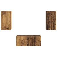 Set mobile TV 6 pcs Legno vecchio Legno multistrato 3409067