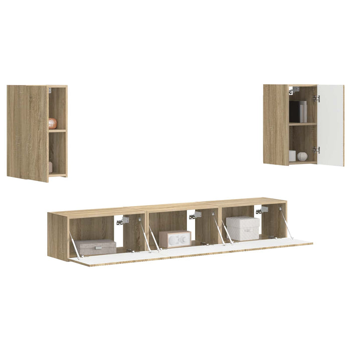 Set mobile TV 3 pcs Rovere Sonoma Legno multistrato 3409071