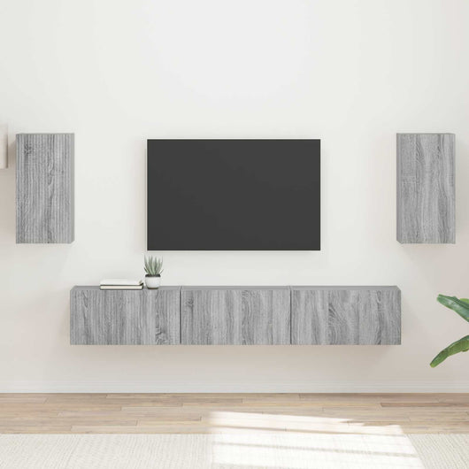 Set mobile TV 3 pcs Grigio Sonoma Legno multistrato 3409075