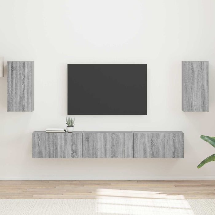 Set mobile TV 3 pcs Grigio Sonoma Legno multistrato 3409075