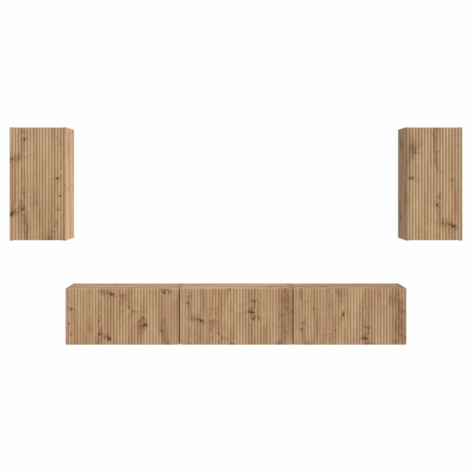 Set mobile TV 3 pcs Rovere artigianale Legno multistrato 3409077