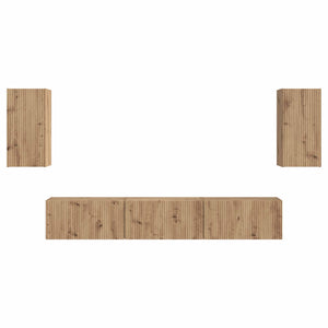 Set mobile TV 3 pcs Rovere artigianale Legno multistrato 3409077