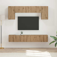 Set mobile TV 4 pcs Rovere artigianale Legno multistrato