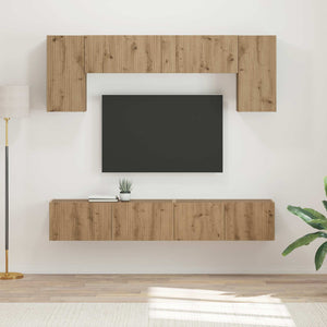 Set mobile TV 4 pcs Rovere artigianale Legno multistrato