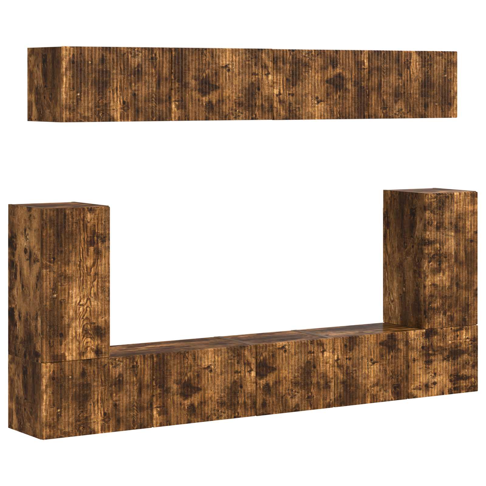 Set mobile TV 5 pcs Rovere fumé Legno multistrato 3409092