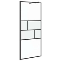 Parete Doccia Walk-in Nero 80 x 195 x 0.5 cm Vetro e Alluminio 42025248