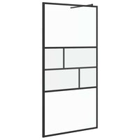 Parete Doccia Walk-in Nero 80 x 195 x 0.5 cm Vetro e Alluminio 42025249