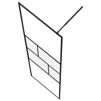 Parete Doccia Walk-in Nero 80 x 195 x 0.5 cm Vetro e Alluminio 42025249