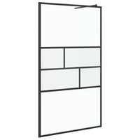 Parete Doccia Walk-in Nero 80 x 195 x 0.5 cm Vetro e Alluminio 42025250