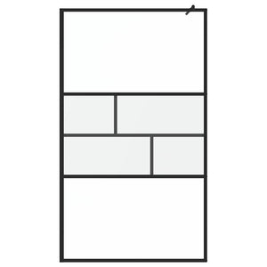 Parete Doccia Walk-in Nero 80 x 195 x 0.5 cm Vetro e Alluminio 42025250