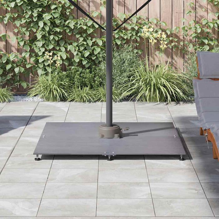 Base per ombrellone Aspetto legno grigio scuro 100 x 100 x 4 cm 3407829