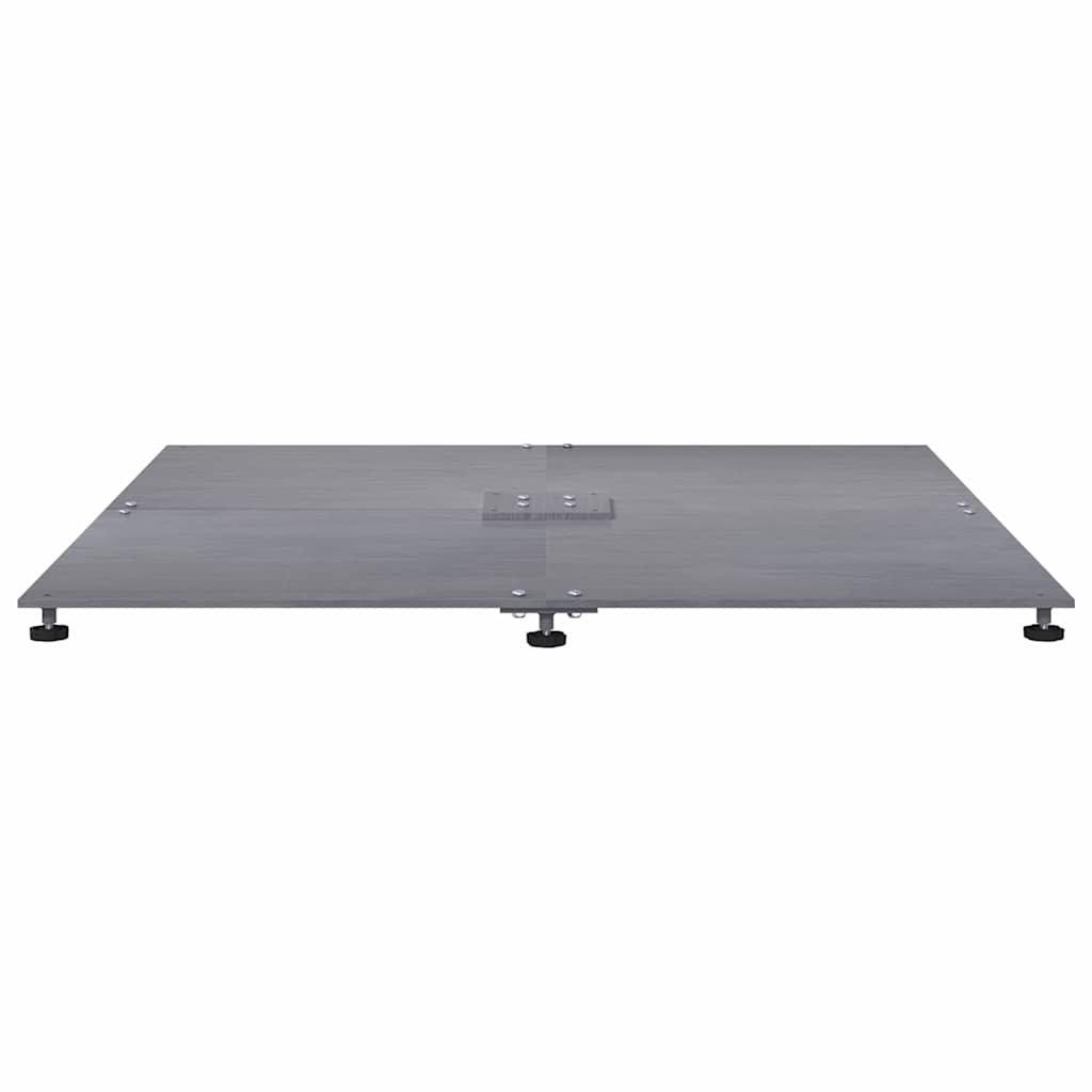Base per ombrellone Aspetto legno grigio scuro 100 x 100 x 4 cm 3407829