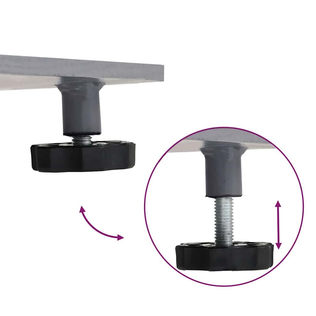 Base per ombrellone Aspetto legno grigio scuro 100 x 100 x 4 cm 3407829