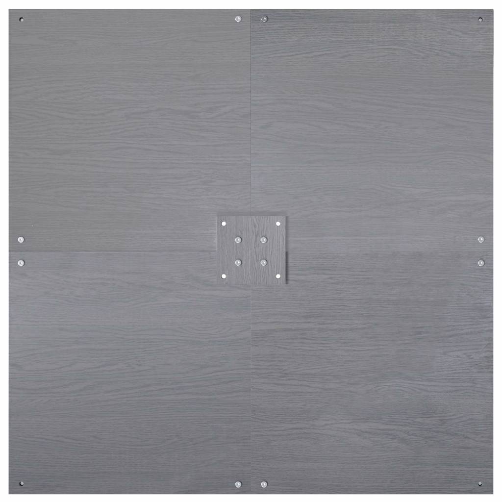 Base per ombrellone Aspetto legno grigio scuro 100 x 100 x 4 cm 3407829