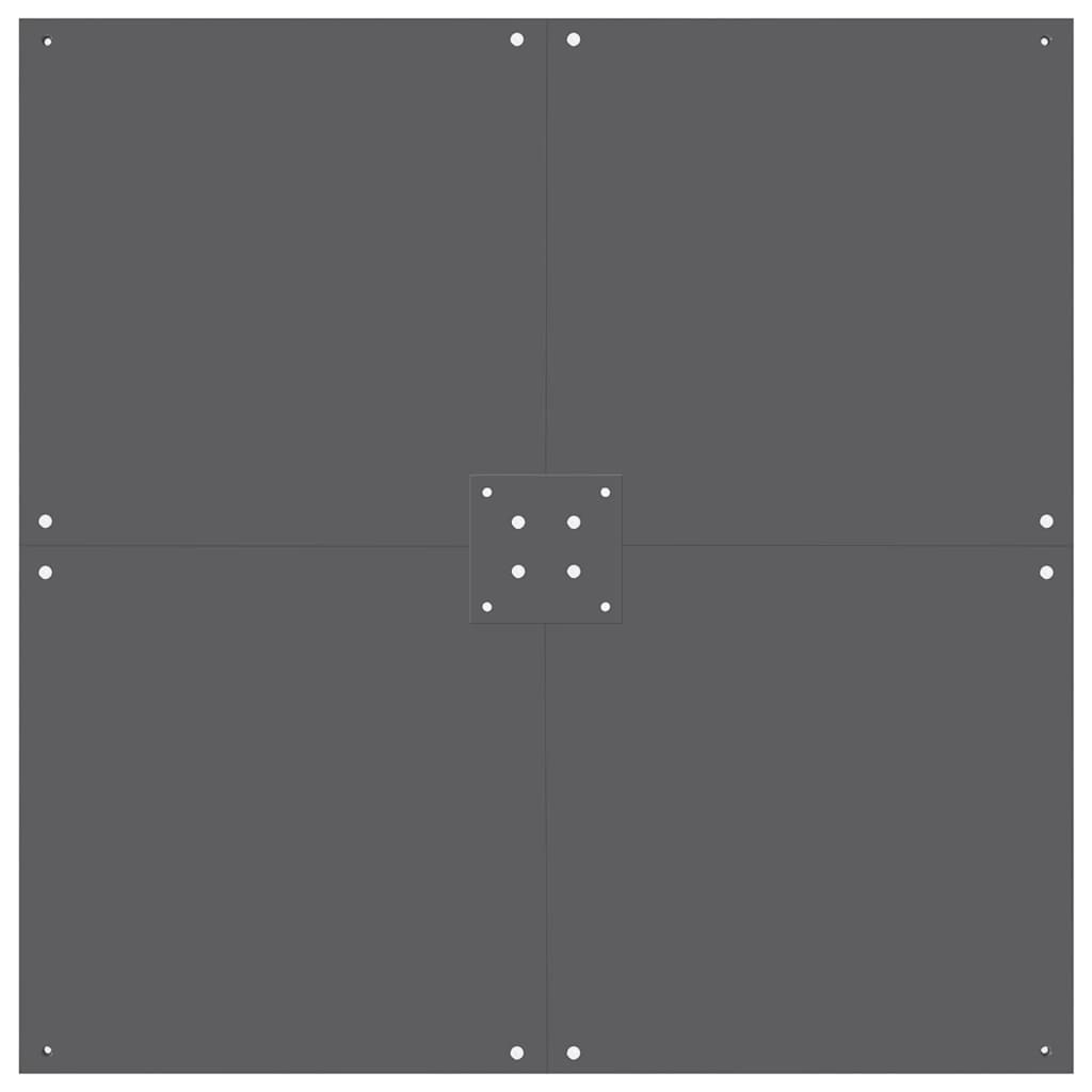 Base per ombrellone Grigio scuro 100 x 100 x 4 cm Acciaio 3407831