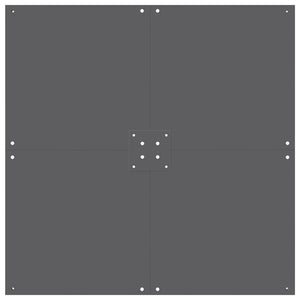 Base per ombrellone Grigio scuro 100 x 100 x 4 cm Acciaio 3407831