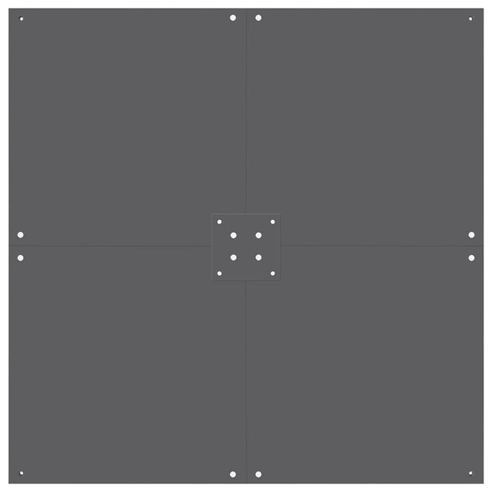 Base per ombrellone Grigio scuro 100 x 100 x 4 cm Acciaio 3407831