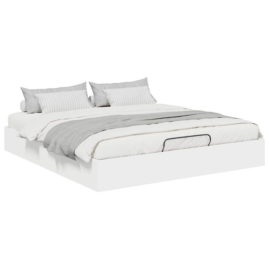 Letto ottomano Bianco 193 x 120 x 25 cm Truciolare 3409205