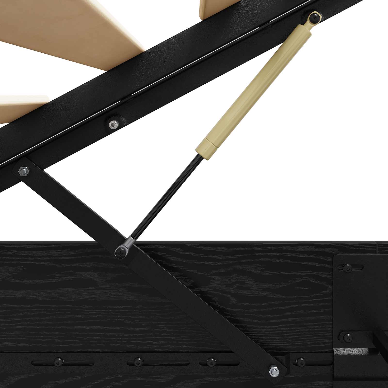 Letto ottomano Rovere Nero 193 x 120 x 25 cm Truciolare 3409206