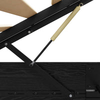 Letto ottomano Rovere Nero 193 x 120 x 25 cm Truciolare 3409206