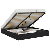 Letto ottomano Rovere Nero 193 x 120 x 25 cm Truciolare 3409206