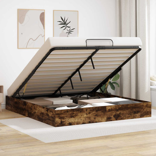 Letto ottomano Rovere fumé 193 x 120 x 25 cm Truciolare 3409209