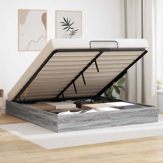 Letto ottomano Grigio Sonoma 193 x 120 x 25 cm Truciolare 3409210