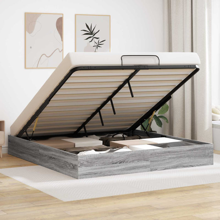 Letto ottomano Grigio Sonoma 193 x 120 x 25 cm Truciolare 3409210