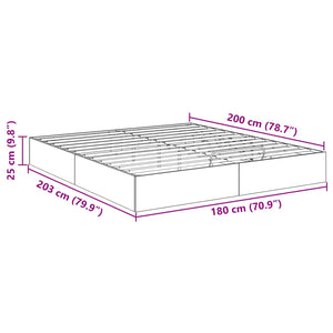 Letto ottomano Grigio Sonoma 193 x 120 x 25 cm Truciolare 3409210